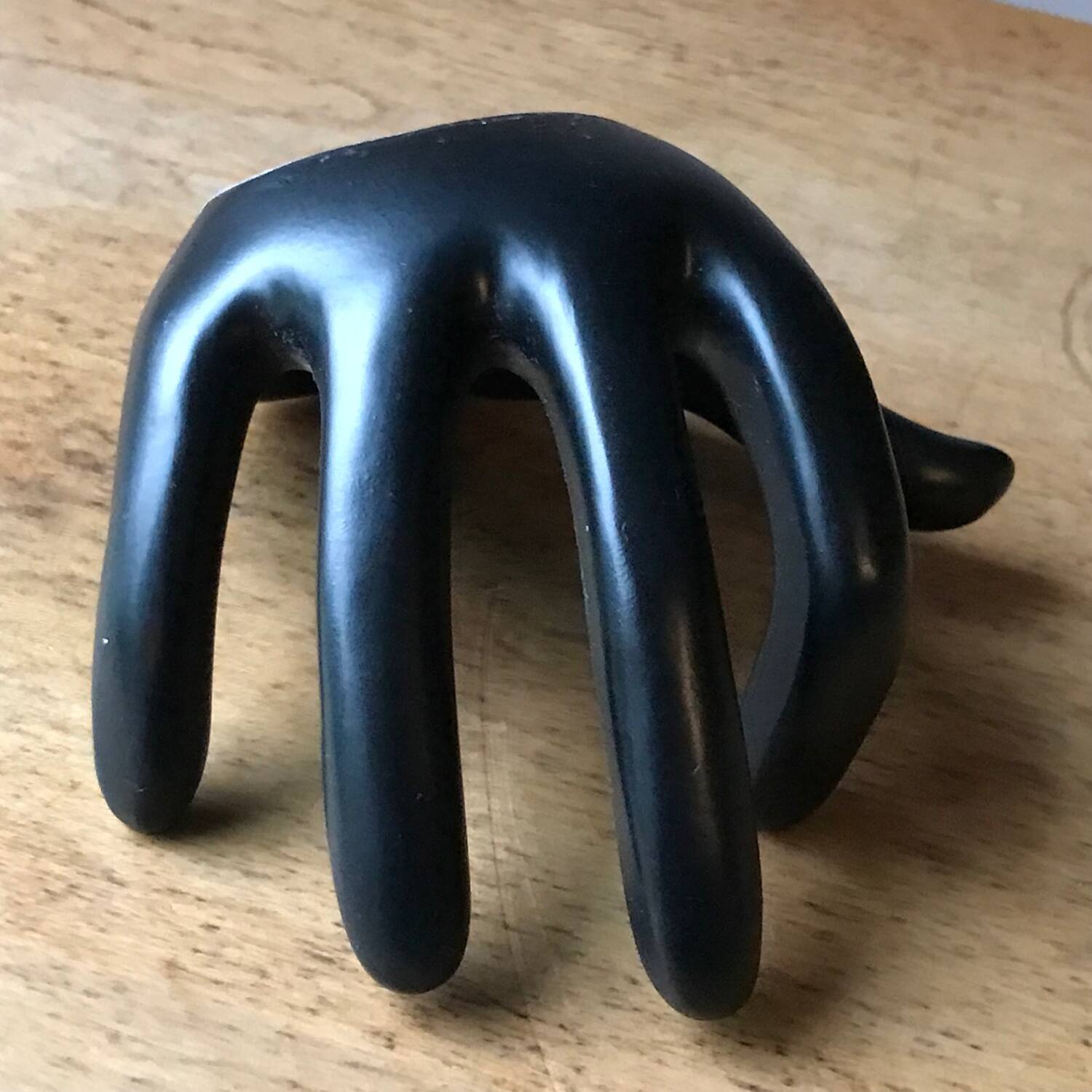 Handmade vintage black ceramic