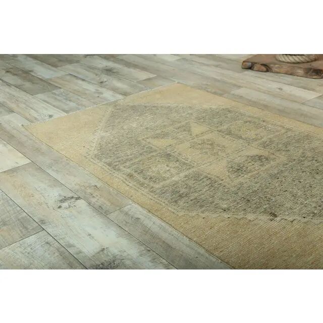 1970s Turkish hand-knotted runner rug 89x350