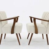 1960s Pair of Resored Armchairs, Czechoslovakia