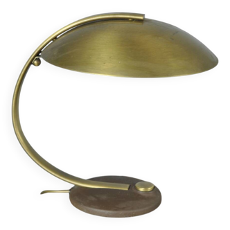 Mid century art deco / bauhaus brass table lamp by egon hillebrand 60s