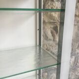 Vitrine médicale en metal laqué blanc - vintage 1960