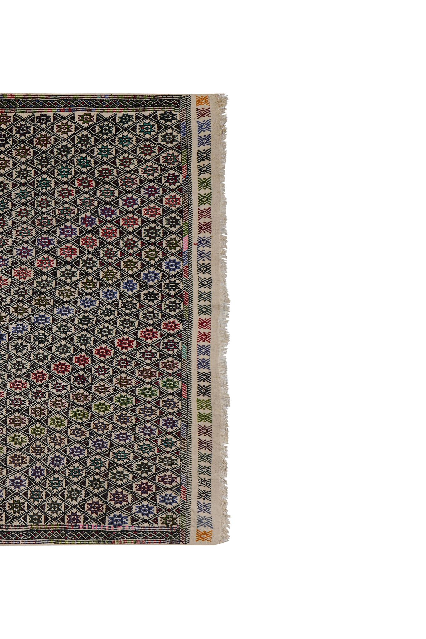 Tapis vintage turc de oushak tissé à la main 147x211 cm