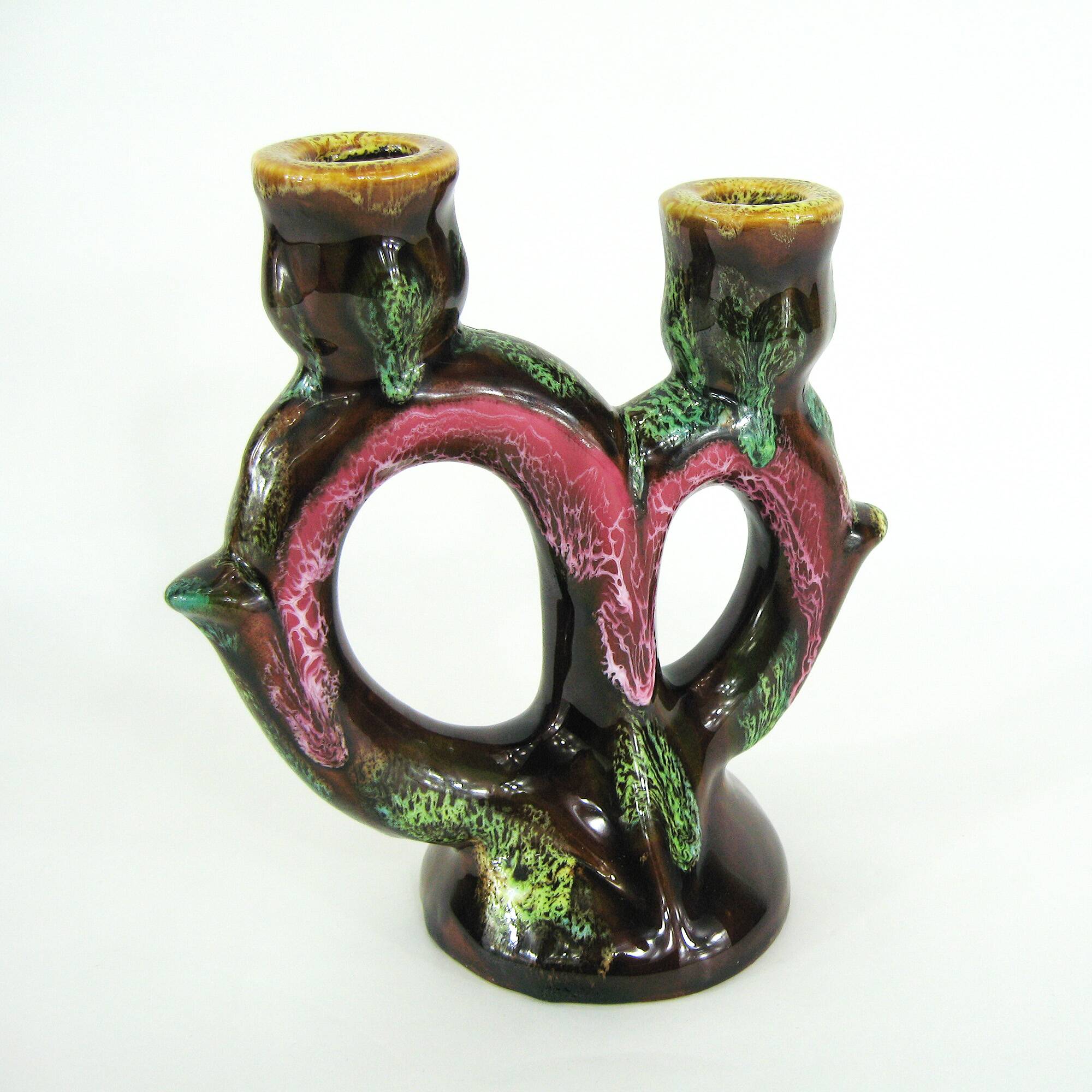 Ceramic candlestick - Georges Pougues-les-Eaux - vintage 60s