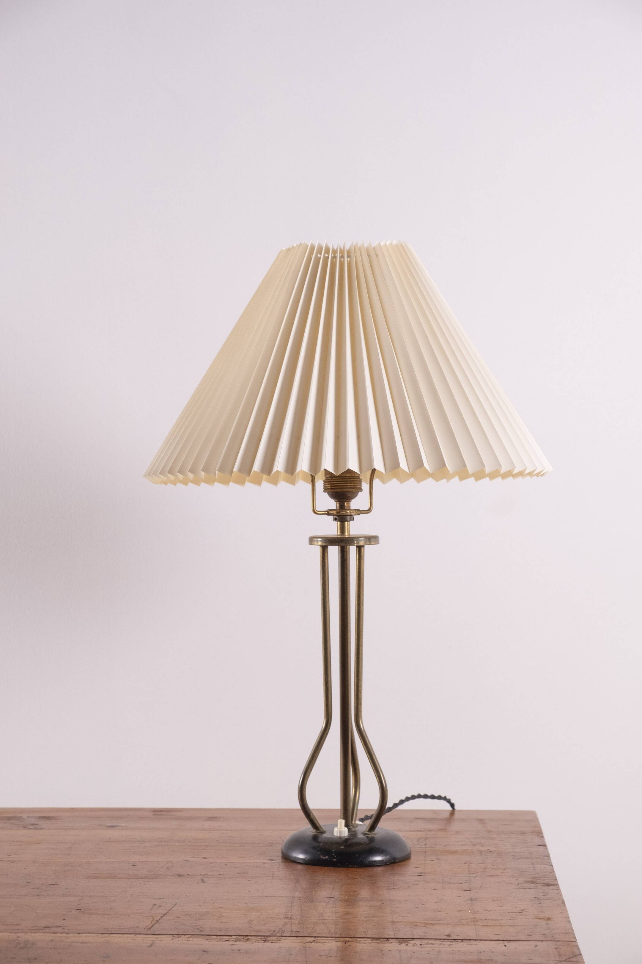 Danish brass table lamp, 1950s Denmark