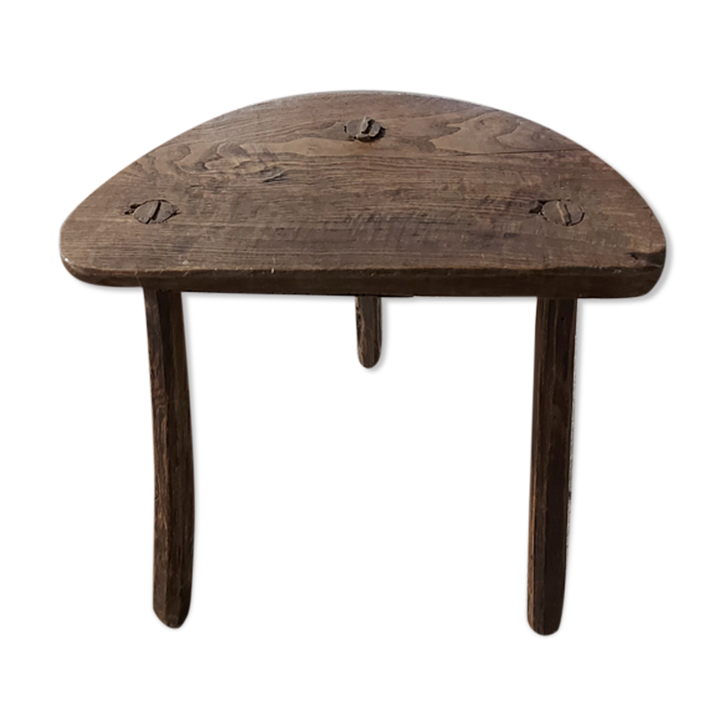 Milking tripod wooden stool