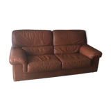 Sofa leather vintage cognac color