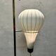 Lampada da terra in vetro opalino e ottone, anni '60