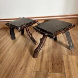 Pair of tripod stools