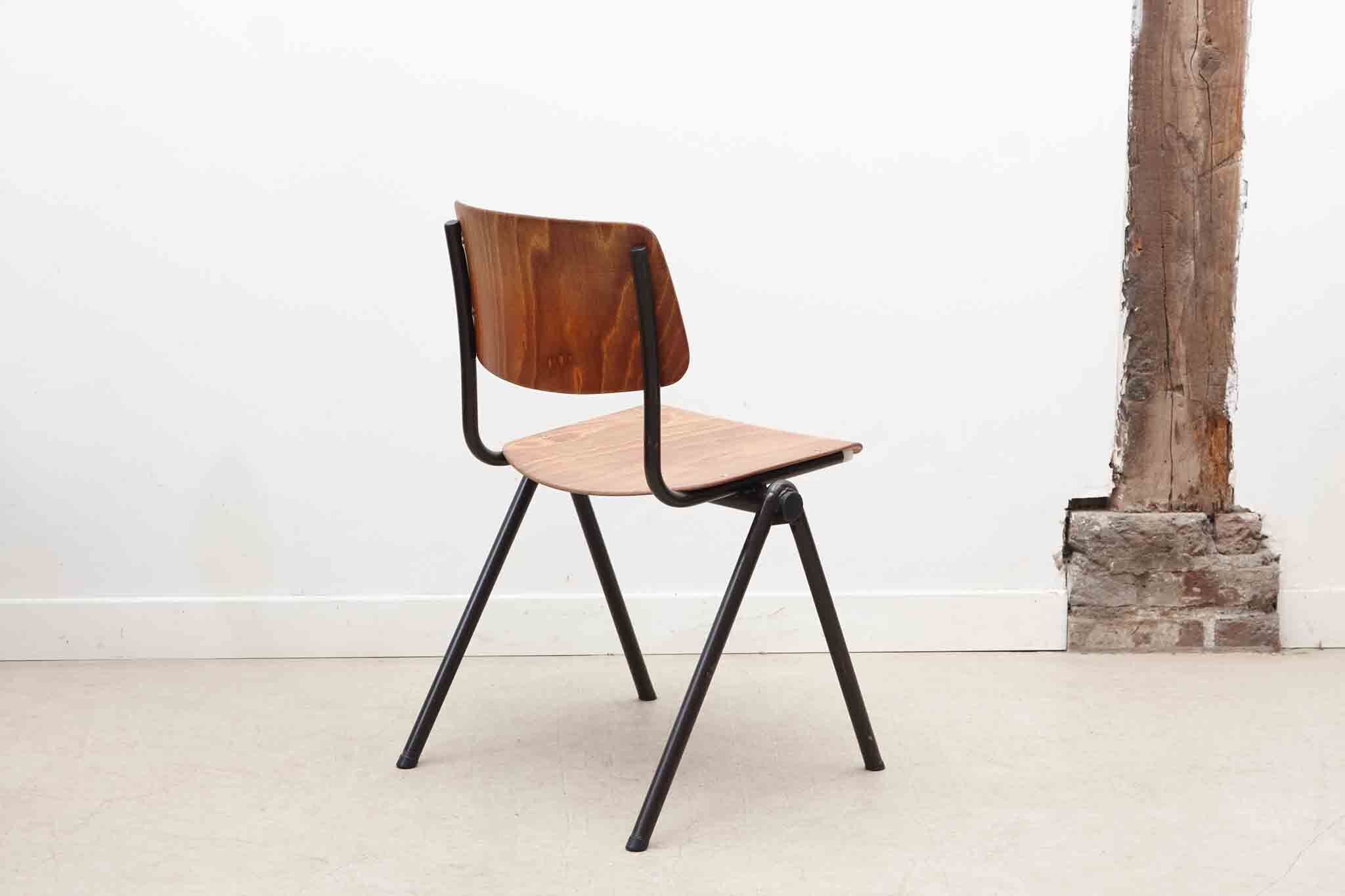 Galvanitas S35 oak and brown chair