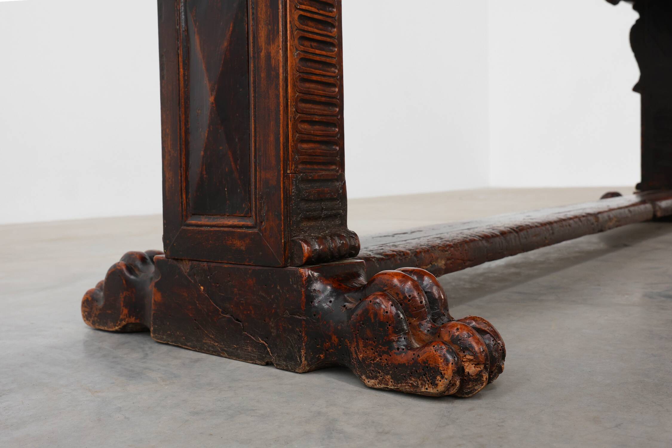 16th Century Renaissance walnut console table, Tuscan, Italy
