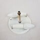 Glass globe ceiling lamp frosted pattern and brass opened frame