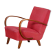 Red art deco armchair - 1930s czechia