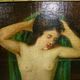 Peinture à l'huile originale d'époque représentant une femme nue