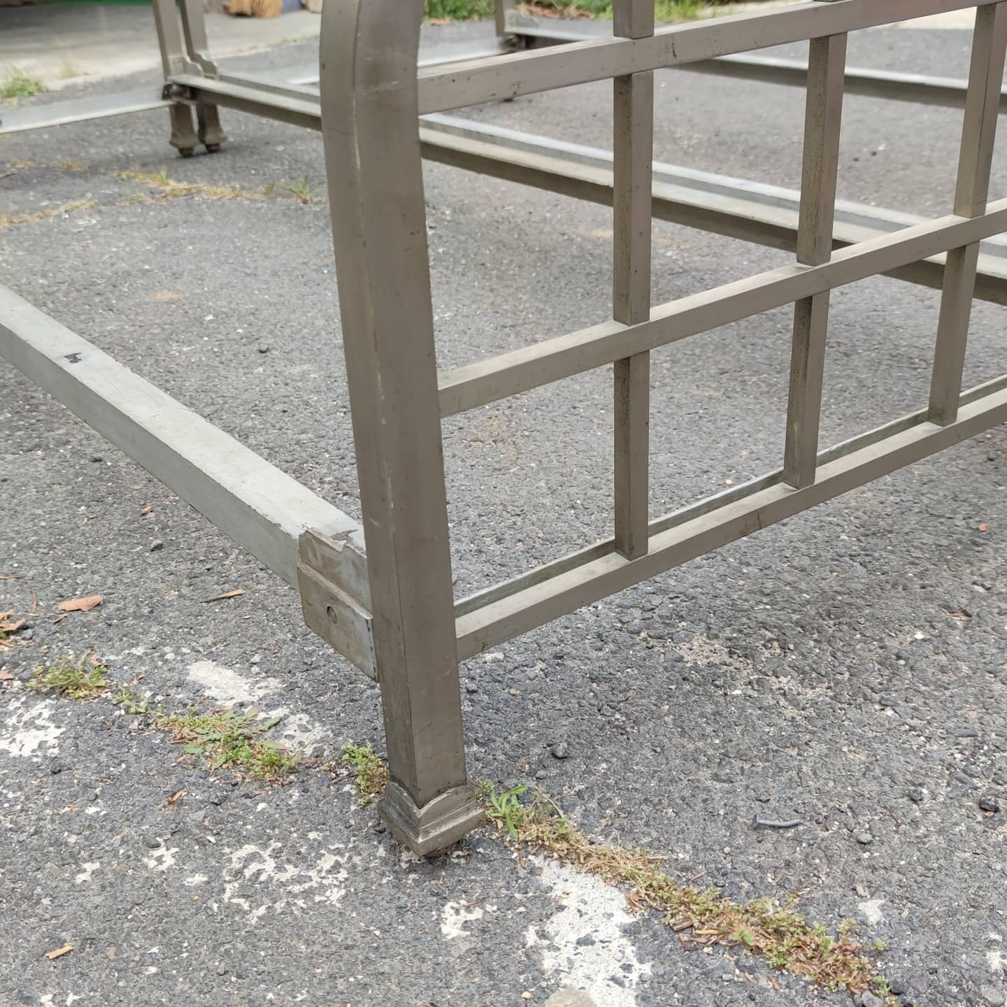 Pair of nickel-plated bronze beds circa 1920