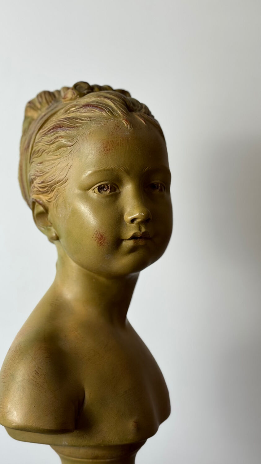Buste d’enfant,  Louise Brongniart d’après Houdon