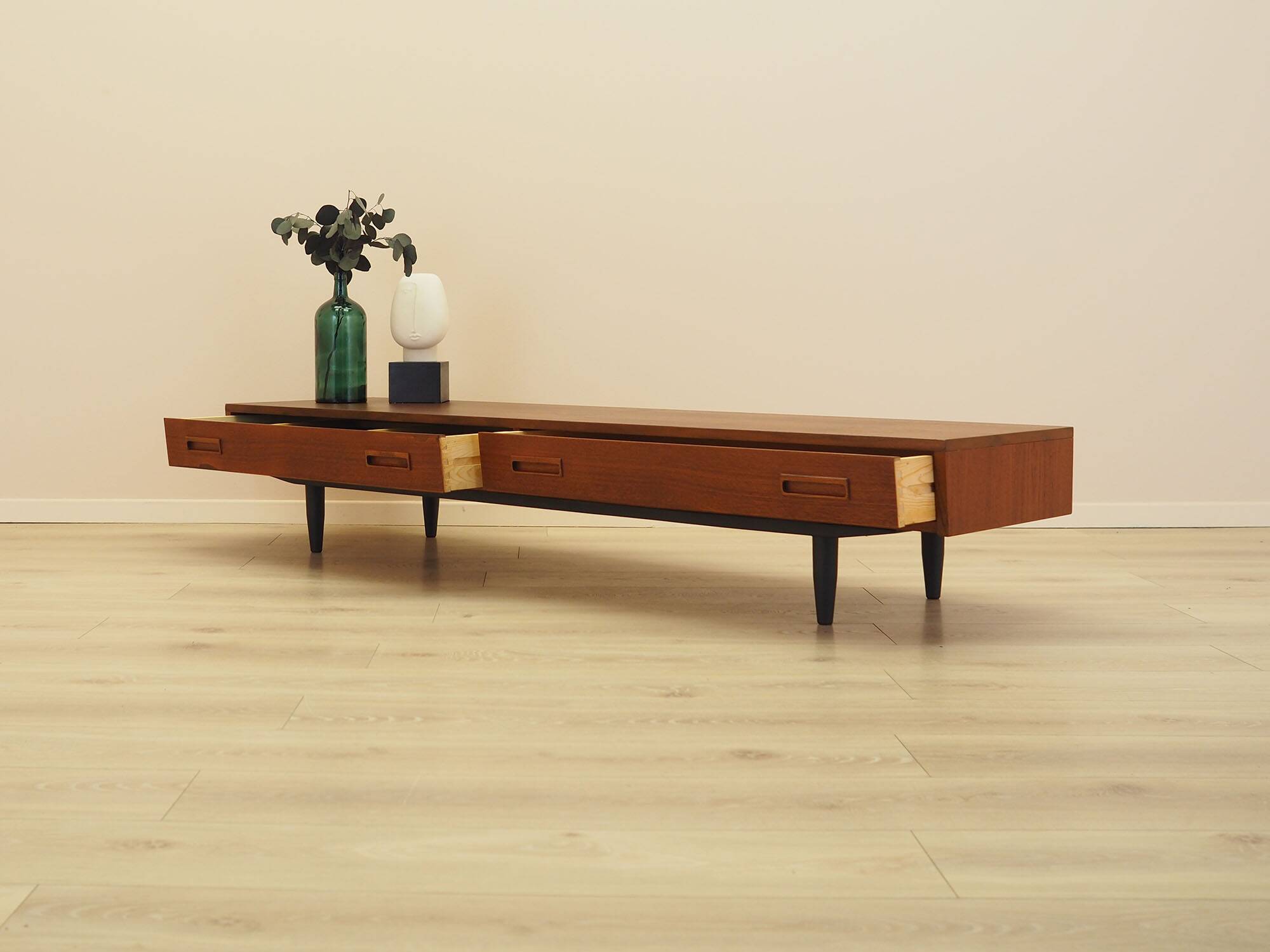Teak lowboard, Danish design, 1960s, made in Denmark