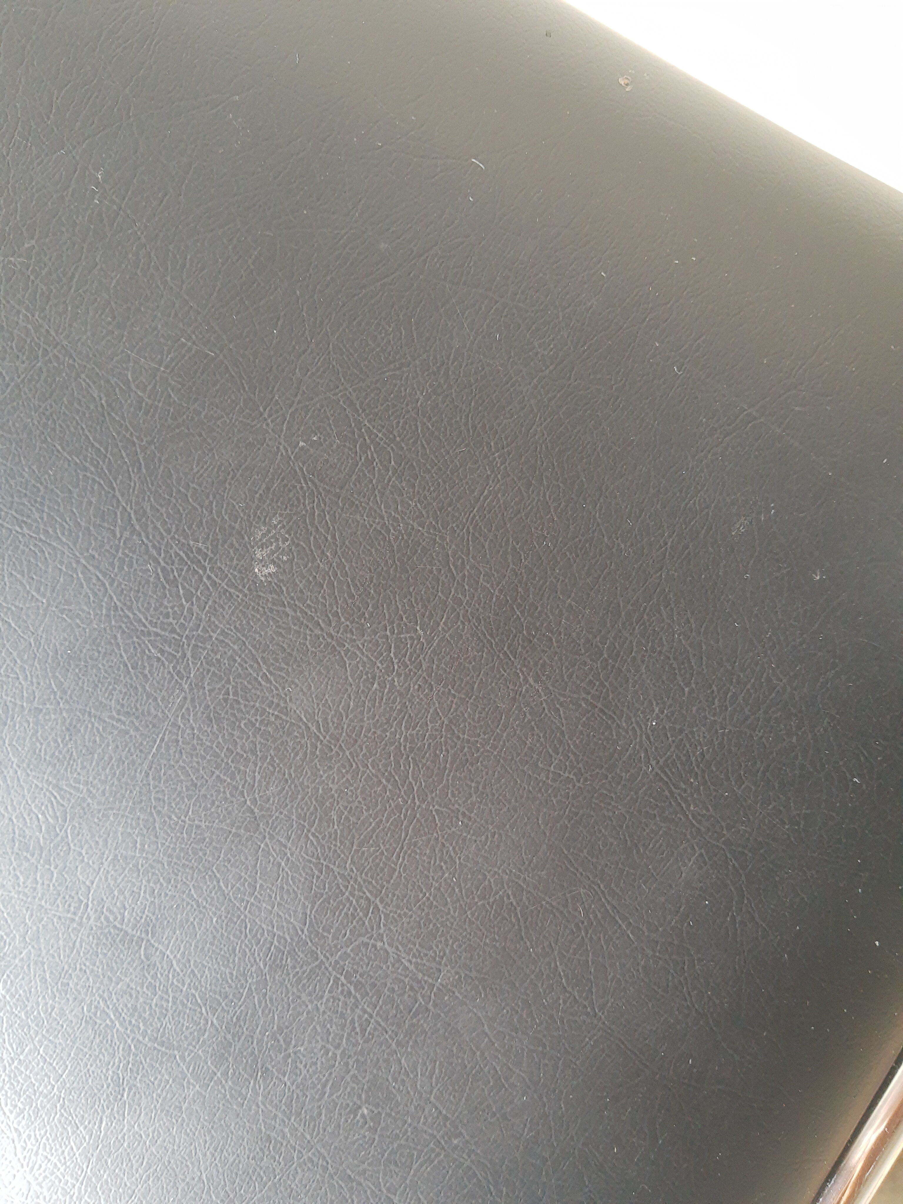 Vintage 70s black skai sled chair