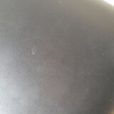 Vintage 70s black skai sled chair