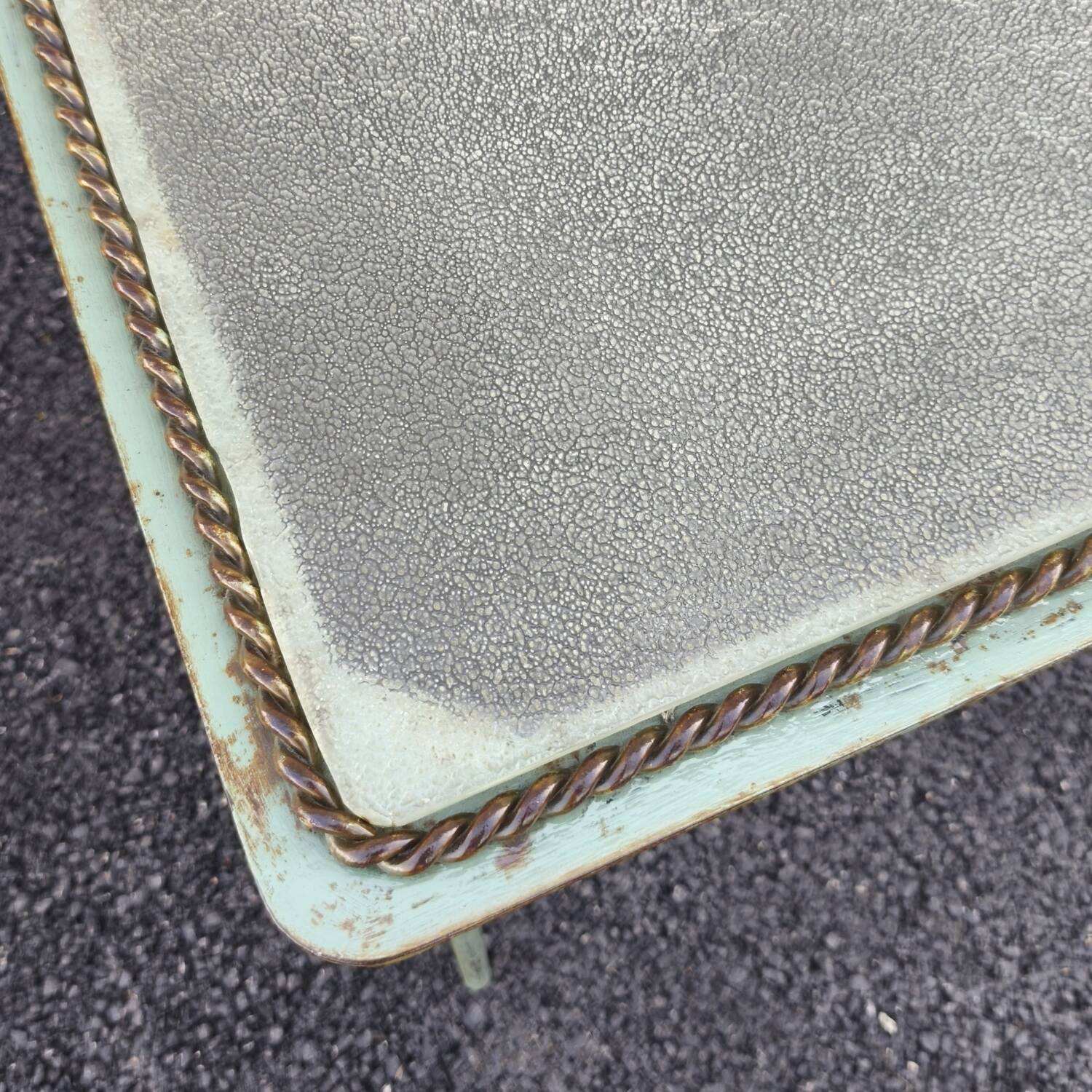 Glass and metal coffee table, Neoclassical/Art Deco