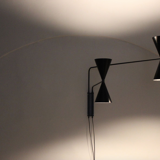 Wall lamp "bat light" with 2 arms designed by Juanma Lizana