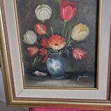 Still life painting on canvas