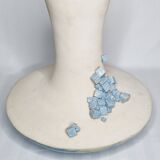 Design rocking vase in glazed ceramic with crystal decoration, 34 cm