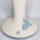 Design rocking vase in glazed ceramic with crystal decoration, 34 cm