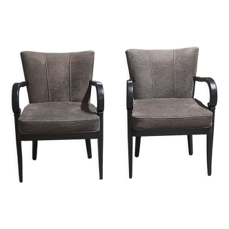Pair of contemporary bridge armchairs
