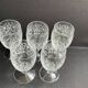 5 engraved crystal glasses