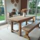 Solid oak farm table