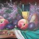 Nature morte fruits tableau peinture huile toile signée manoukian
