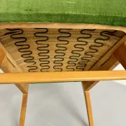 Sofa and armchair designed by Herta-Maria Witzemann, moulded wood, 1960s.