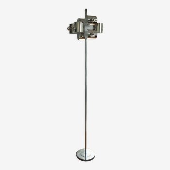 Vintage space age stainless steel floor lamp