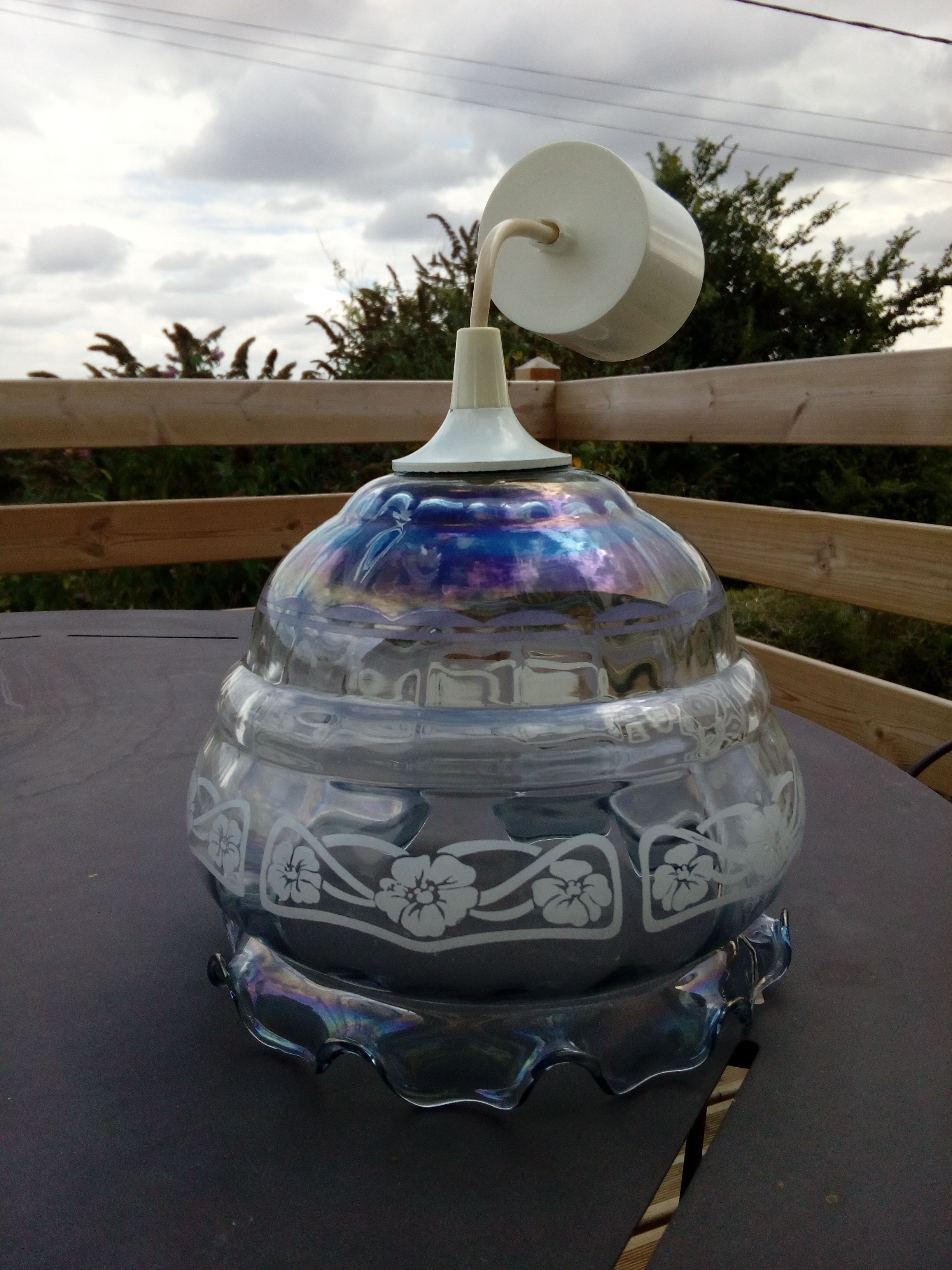 Suspension in the glass of the 60 or 70 signed Vianne