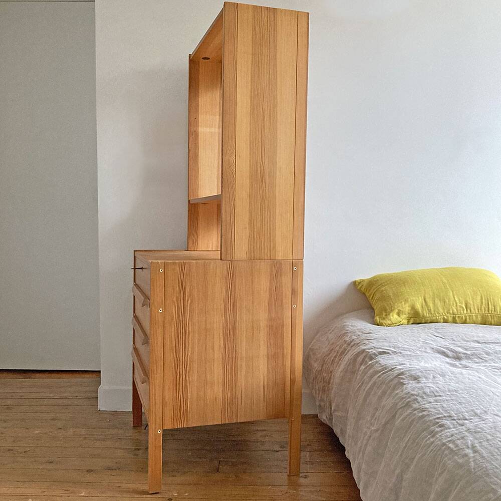 Bibliothèque pin massif