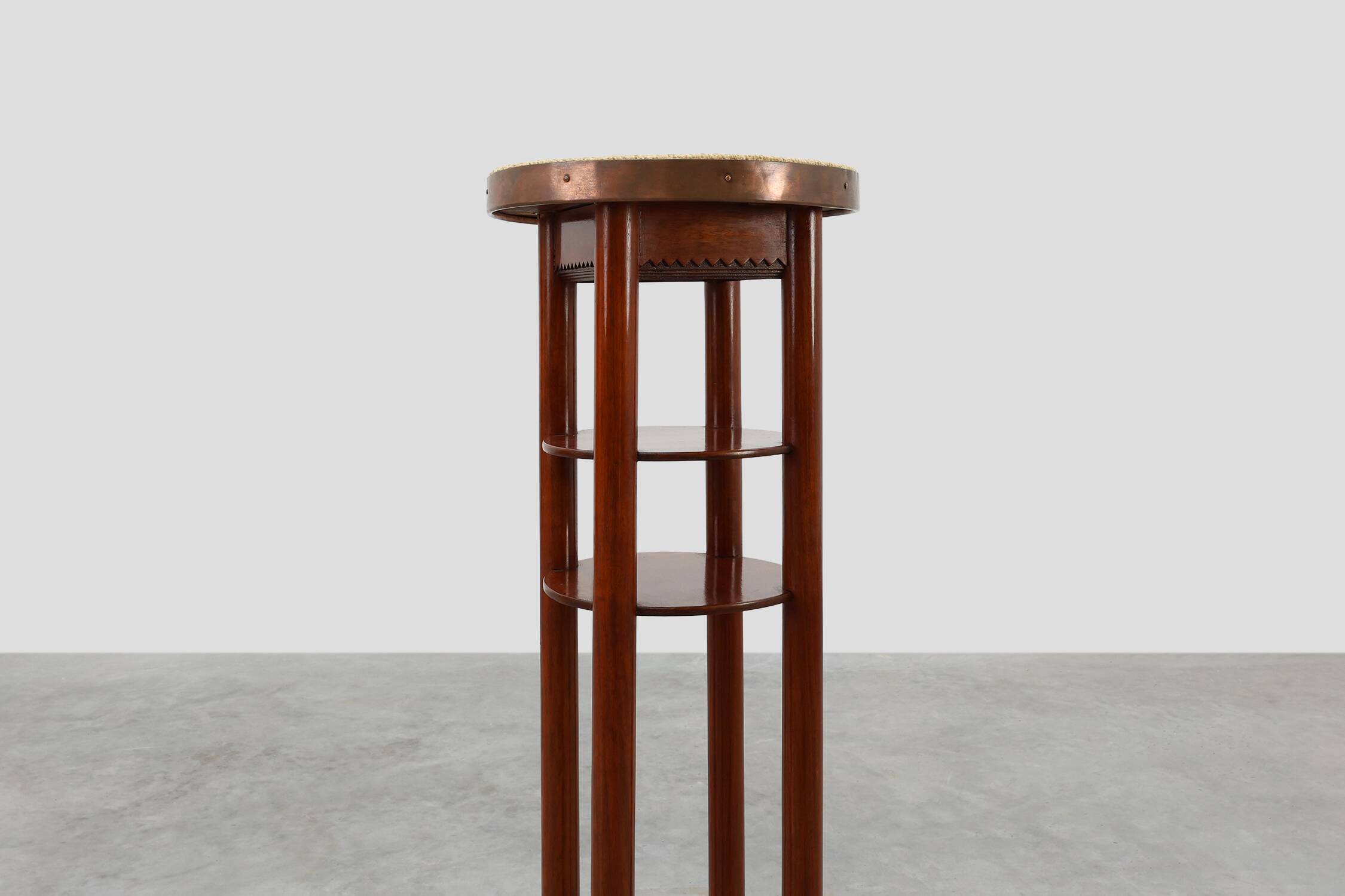 Vienna secession pedestal in wood and copper, Austia ca. 1910