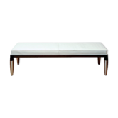 Bench top White leather