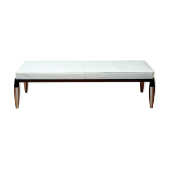 Banquette dessus cuir blanc