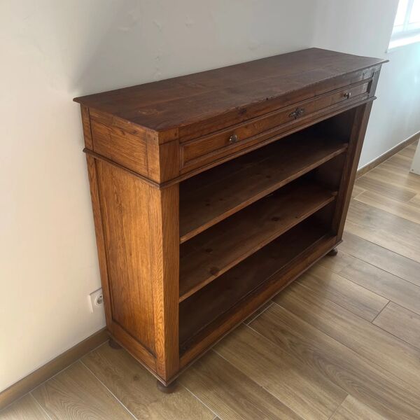 Buffet / vaisselier ouvert en chêne style campagne, 1930/50
