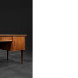 Vintage classic mid-century danish scandinavian modern teak bilateral desk, 1960s