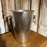 Seau à champagne art deco en métal argenté