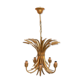 Lustre vintage doré « épis de blé » par la Maison Masca