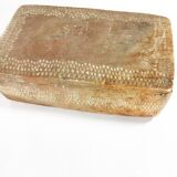 Brutalist carved stone box