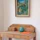 Oil painting on canvas signed Besacier — colourful village landscape