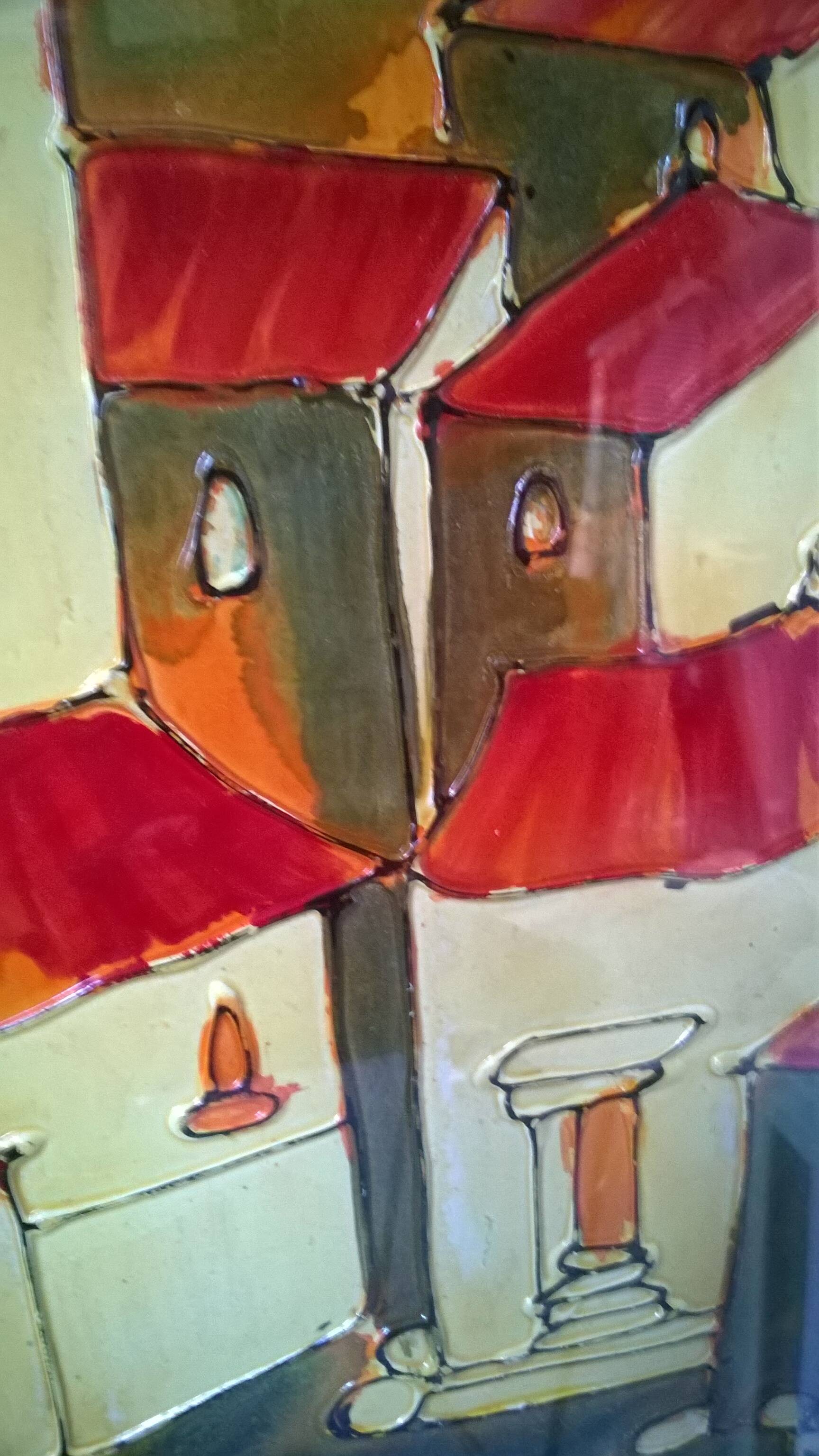 Painting - Oil on cardboard (in relief) c.1970 signed