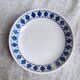 Badonviller Round Foot Dishes Blue Harlequin Patterns "Marie"