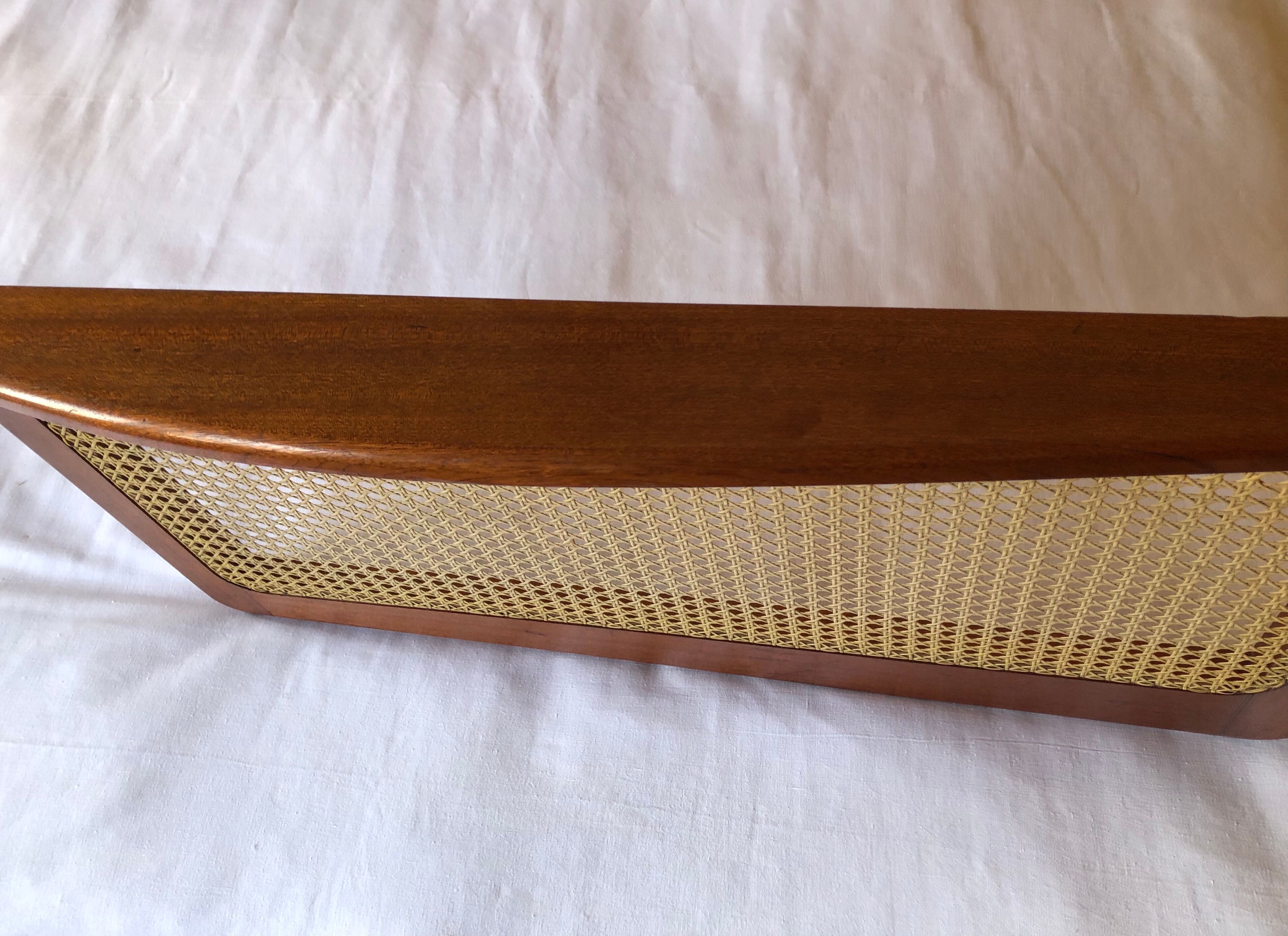 Vintage rattan canning headboard