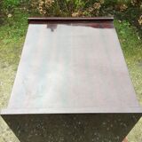 Vintage rag chest of drawers in varnished mahogany