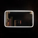 Fiberglass backlit mirror Italy 70s