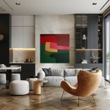 Abstract coloured canvas "Rhapsody" 80x80cm